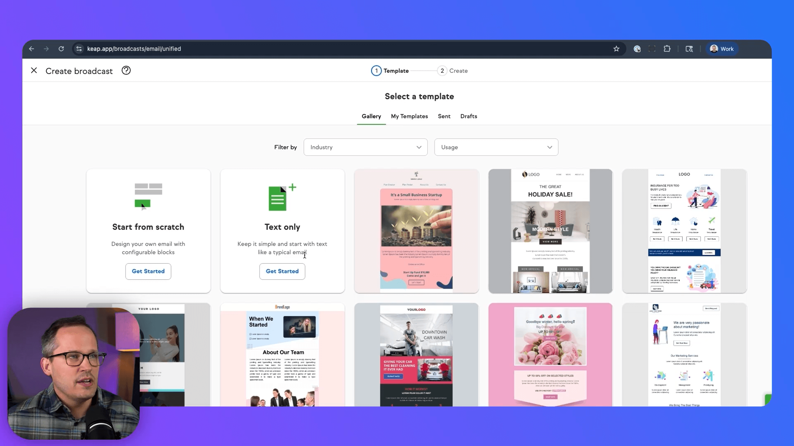 Keap pre-built automation and email templates