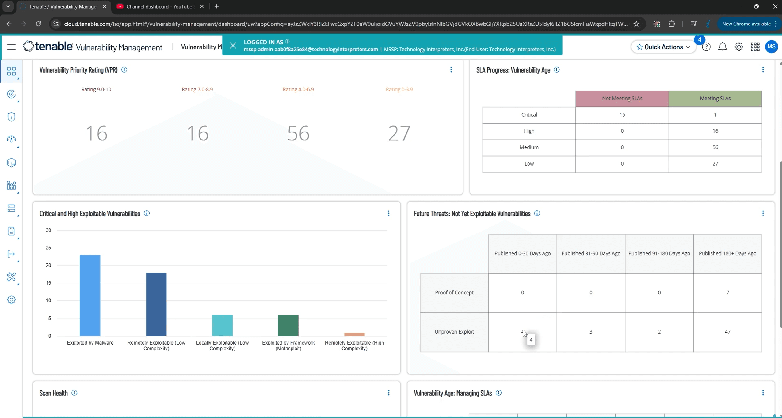 Tenable VPR vulnerability priority rating scoring interface
